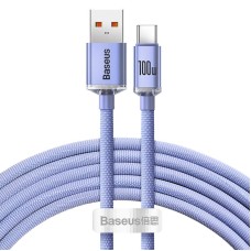 Baseus Crystal Shine cable USB to USB-C, 5A, 1.2m (purple) Baseus Crystal Shine cable USB to USB-C, 5A, 1.2m (purple)