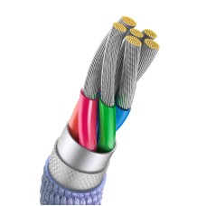 Baseus Crystal Shine cable USB to USB-C, 5A, 1.2m (purple) Baseus Crystal Shine cable USB to USB-C, 5A, 1.2m (purple)