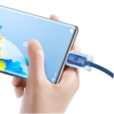 Baseus Crystal Shine cable USB to USB-C, 100W, 2m (blue) Baseus Crystal Shine cable USB to USB-C, 100W, 2m (blue)