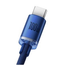 Baseus Crystal Shine cable USB to USB-C, 100W, 2m (blue) Baseus Crystal Shine cable USB to USB-C, 100W, 2m (blue)
