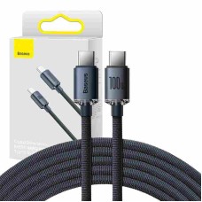 Baseus Crystal Shine cable USB-C to USB-C, 100W, 1.2m (black) Baseus Crystal Shine cable USB-C to USB-C, 100W, 1.2m (black)