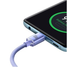 Baseus Crystal Shine cable USB-C to USB-C, 100W, 1.2m (purple) Baseus Crystal Shine cable USB-C to USB-C, 100W, 1.2m (purple)