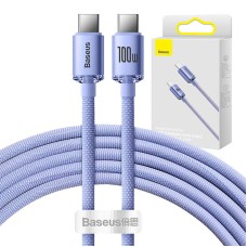 Baseus Crystal Shine cable USB-C to USB-C, 100W, 2m (purple) Baseus Crystal Shine cable USB-C to USB-C, 100W, 2m (purple)