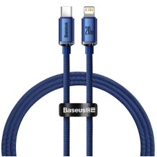 Baseus Crystal cable USB-C to Lightning, 20W, 1.2m (blue) Baseus Crystal cable USB-C to Lightning, 20W, 1.2m (blue)
