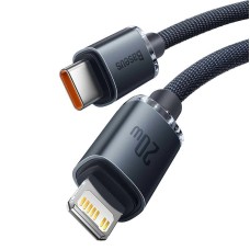 Baseus Crystal cable USB-C to Lightning, 20W, PD, 1.2m (black) Baseus Crystal cable USB-C to Lightning, 20W, PD, 1.2m (black)