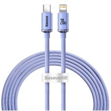 Baseus Crystal cable USB-C to Lightning, 20W, PD, 2m (violet) Baseus Crystal cable USB-C to Lightning, 20W, PD, 2m (violet)