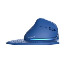 Bezprzewodowa mysz pionowa Delux M618XSD BT+2.4G RGB (niebieska) Bezprzewodowa mysz pionowa Delux M618XSD BT+2.4G RGB (niebieska)