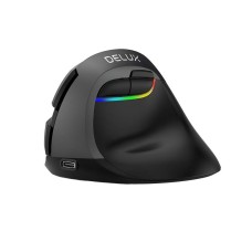 Wireless Vertical Mouse Delux M618Mini BT+2.4G RGB 4000DPI (Iron Gray) Wireless Vertical Mouse Delux M618Mini BT+2.4G RGB 4000DPI (Iron Gray)
