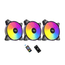 Computer Fan set 3in1 Aigo AR12 ARGB 120x120 (black) Computer Fan set 3in1 Aigo AR12 ARGB 120x120 (black)