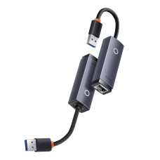 Network adapter Baseus Lite Series USB to RJ45, 1000Mbps (grey) Network adapter Baseus Lite Series USB to RJ45, 1000Mbps (grey)