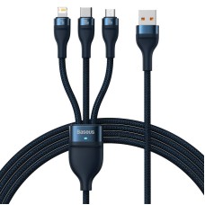 3in1 USB cable Baseus Flash Series, USB-C + micro USB + Lightning, 100W, 1.2m (blue) 3in1 USB cable Baseus Flash Series, USB-C + micro USB + Lightning, 100W, 1.2m (blue)