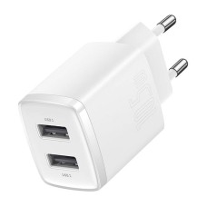 Baseus Compact Quick Charger, 2x USB, 10.5W (white) Baseus Compact Quick Charger, 2x USB, 10.5W (white)