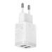 Baseus Compact Quick Charger, 2x USB, 10.5W (white)