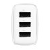 Baseus Compact Quick Charger, 3x USB, 17W (White)
