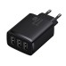 Baseus Compact Quick Charger, 3x USB, 17W (Black)
