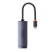 Network adapter Baseus Lite Series USB-C to RJ45 (grey)