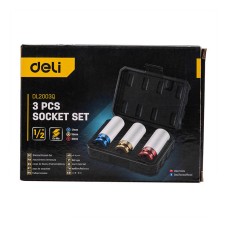 Socket Set Deli Tools EDL2003Q, 17-21mm