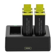 Telesin three-channel charger + 2 batteries for GoPro Hero 9 / 10 / 11 / 12 (GP-BTR-903-B) Telesin three-channel charger + 2 batteries for GoPro Hero 9 / 10 / 11 / 12 (GP-BTR-903-B)