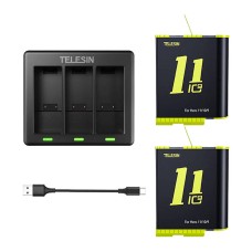 Telesin three-channel charger + 2 batteries for GoPro Hero 9 / 10 / 11 / 12 (GP-BTR-903-B) Telesin three-channel charger + 2 batteries for GoPro Hero 9 / 10 / 11 / 12 (GP-BTR-903-B)
