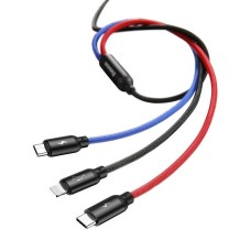 Baseus Rapid USB Cable 3in1 Type C / Lightning / Micro 3A 1,2M - Black Baseus Rapid USB Cable 3in1 Type C / Lightning / Micro 3A 1,2M - Black