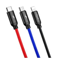Baseus Rapid USB Cable 3in1 Type C / Lightning / Micro 3A 1,2M - Black Baseus Rapid USB Cable 3in1 Type C / Lightning / Micro 3A 1,2M - Black