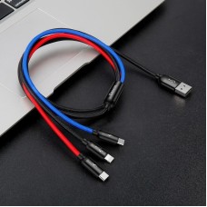 Baseus Rapid USB Cable 3in1 Type C / Lightning / Micro 3A 1,2M - Black Baseus Rapid USB Cable 3in1 Type C / Lightning / Micro 3A 1,2M - Black
