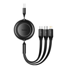 Baseus Bright Mirror 2, USB 3-in-1 cable for micro USB / USB-C / Lightning 3.5A 1.1m (Black) Baseus Bright Mirror 2, USB 3-in-1 cable for micro USB / USB-C / Lightning 3.5A 1.1m (Black)