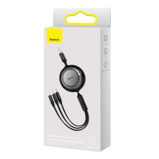 Baseus Bright Mirror 2, USB 3-in-1 cable for micro USB / USB-C / Lightning 3.5A 1.1m (Black) Baseus Bright Mirror 2, USB 3-in-1 cable for micro USB / USB-C / Lightning 3.5A 1.1m (Black)