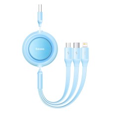 Baseus Bright Mirror 2, USB 3-in-1 cable for micro USB / USB-C / Lightning 3.5A 1.1m (Sky blue) Baseus Bright Mirror 2, USB 3-in-1 cable for micro USB / USB-C / Lightning 3.5A 1.1m (Sky blue)