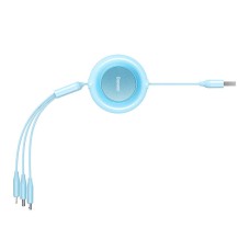 Baseus Bright Mirror 2, USB 3-in-1 cable for micro USB / USB-C / Lightning 3.5A 1.1m (Sky blue) Baseus Bright Mirror 2, USB 3-in-1 cable for micro USB / USB-C / Lightning 3.5A 1.1m (Sky blue)