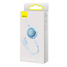 Baseus Bright Mirror 2, USB 3-in-1 cable for micro USB / USB-C / Lightning 3.5A 1.1m (Sky blue) Baseus Bright Mirror 2, USB 3-in-1 cable for micro USB / USB-C / Lightning 3.5A 1.1m (Sky blue)