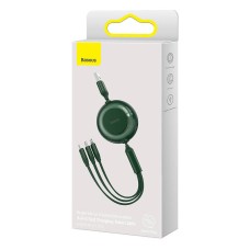 Baseus Bright Mirror 2, USB 3-in-1 cable for micro USB / USB-C / Lightning 3.5A 1.1m (Green)