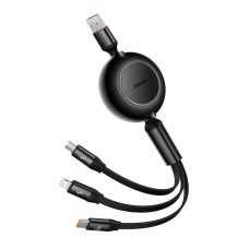 Baseus Bright Mirror 3, USB 3-in-1 cable for micro USB / USB-C / Lightning 66W / 2A 1.1m (Black) Baseus Bright Mirror 3, USB 3-in-1 cable for micro USB / USB-C / Lightning 66W / 2A 1.1m (Black)
