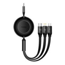 Baseus Bright Mirror 4, USB-C 3-in-1 cable for micro USB / USB-C / Lightning 100W / 3.5A 1.1m (Black) Baseus Bright Mirror 4, USB-C 3-in-1 cable for micro USB / USB-C / Lightning 100W / 3.5A 1.1m (Black)