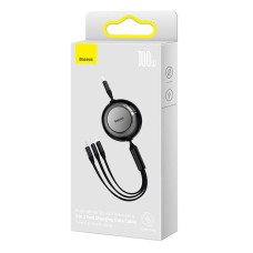 Baseus Bright Mirror 4, USB-C 3-in-1 cable for micro USB / USB-C / Lightning 100W / 3.5A 1.1m (Black) Baseus Bright Mirror 4, USB-C 3-in-1 cable for micro USB / USB-C / Lightning 100W / 3.5A 1.1m (Black)