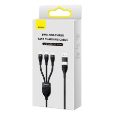 3in1 USB cable Baseus Flash Series 2, USB-C + micro USB + Lightning, 100W, 1.2m (black) 3in1 USB cable Baseus Flash Series 2, USB-C + micro USB + Lightning, 100W, 1.2m (black)