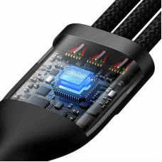 3in1 USB cable Baseus Flash Series 2, USB-C + micro USB + Lightning, 100W, 1.2m (black) 3in1 USB cable Baseus Flash Series 2, USB-C + micro USB + Lightning, 100W, 1.2m (black)
