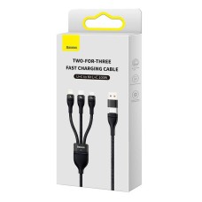 3in1 USB cable Baseus Flash Series 2, USB-C + micro USB + Lightning, 100W, 1.2m (black) 3in1 USB cable Baseus Flash Series 2, USB-C + micro USB + Lightning, 100W, 1.2m (black)