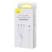 3in1 USB cable Baseus Flash Series 2, USB-C + micro USB + Lightning, 100W, 1.2m (purple)