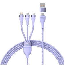 3in1 USB cable Baseus Flash Series 2, USB-C + micro USB + Lightning, 100W, 1.5m (purple) 3in1 USB cable Baseus Flash Series 2, USB-C + micro USB + Lightning, 100W, 1.5m (purple)