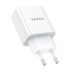 Wall charger VFAN E04, USB-C, 20W, QC 3.0 + Lightning cable (white)