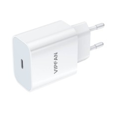 Wall charger VFAN E04, USB-C, 20W, QC 3.0 + Lightning cable (white) Wall charger VFAN E04, USB-C, 20W, QC 3.0 + Lightning cable (white)
