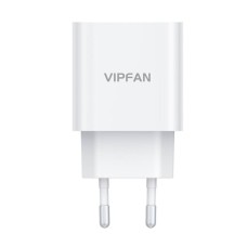 Wall charger VFAN E04, USB-C, 20W, QC 3.0 + Lightning cable (white) Wall charger VFAN E04, USB-C, 20W, QC 3.0 + Lightning cable (white)