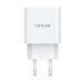 Wall charger VFAN E04, USB-C, 20W, QC 3.0 + Lightning cable (white)
