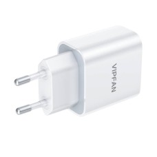 Wall charger VFAN E04, USB-C, 20W, QC 3.0 + Lightning cable (white) Wall charger VFAN E04, USB-C, 20W, QC 3.0 + Lightning cable (white)