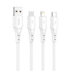USB to Micro USB cable VFAN Colorful X12, 3A, 1m (white) USB to Micro USB cable VFAN Colorful X12, 3A, 1m (white)
