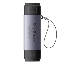 Baseus Lite Series SD/TF memory card reader, USB + USB-C (gray) Baseus Lite Series SD/TF memory card reader, USB + USB-C (gray)