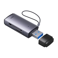 Baseus Lite Series SD/TF memory card reader, USB (gray)