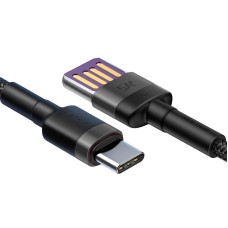 Baseus Cafule USB-C Cable Huawei SuperCharge, QC 3.0, 5A 1m (Black+Gray) Baseus Cafule USB-C Cable Huawei SuperCharge, QC 3.0, 5A 1m (Black+Gray)
