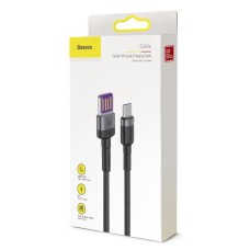 Baseus Cafule USB-C Cable Huawei SuperCharge, QC 3.0, 5A 1m (Black+Gray) Baseus Cafule USB-C Cable Huawei SuperCharge, QC 3.0, 5A 1m (Black+Gray)